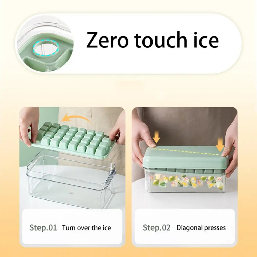 

Ice Making Mould Good Sealing Ice Cube Container Large Capacity Cocktail Ice Cube Maker Tray Mould Kitchen Tool Ice-making