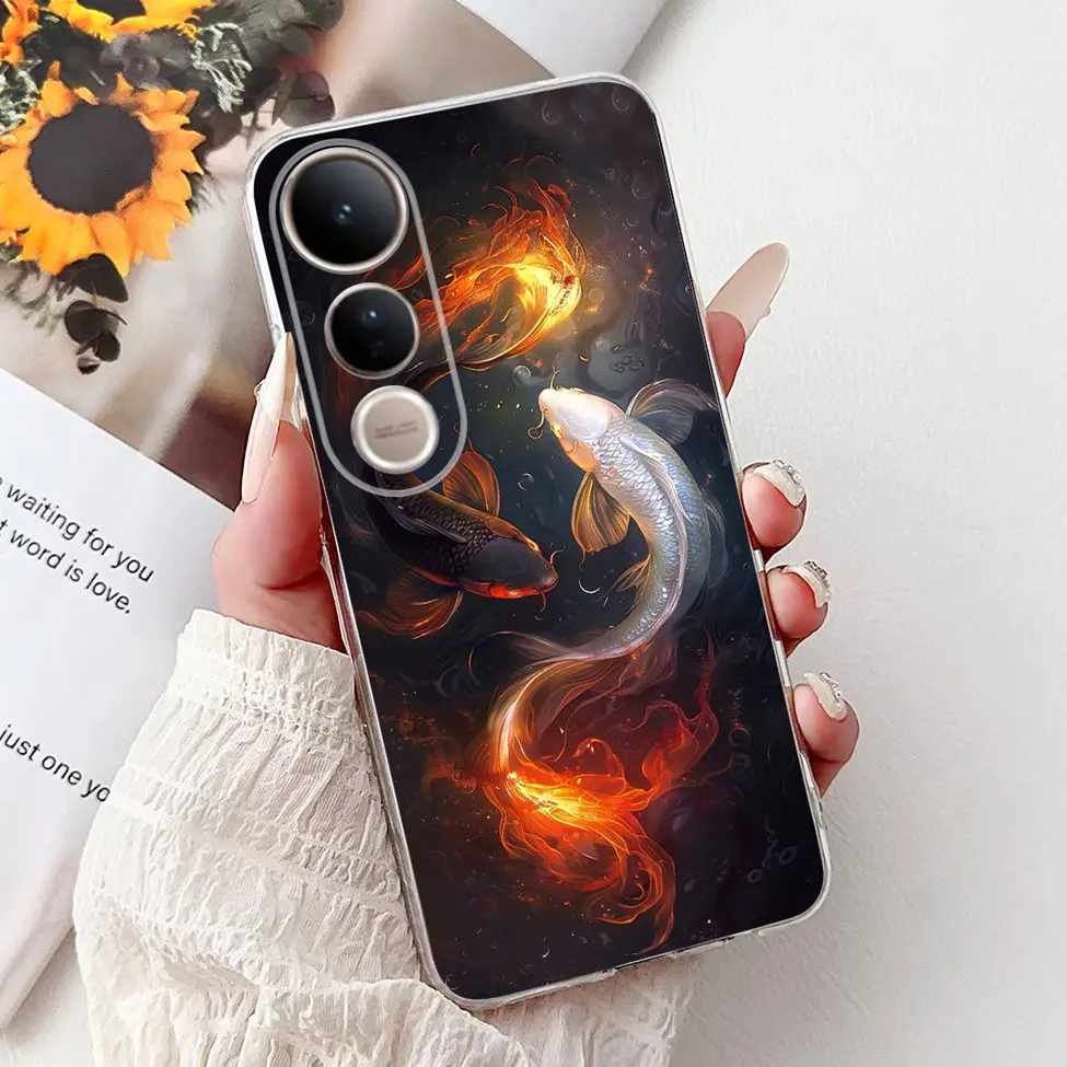 Cute Cat Luxury Fashion Floral Painted Back Cover - Stylish and Fun Phone Case