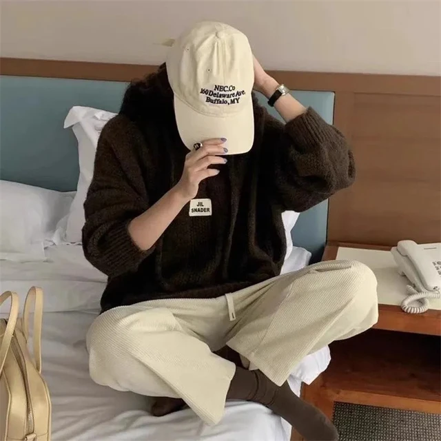 Women's Knitting Pullover Sweater 2024 Autumn/Winter Temperament Femme Bottoming Tops Fashion Thickening Loose Ladies Jumper 5