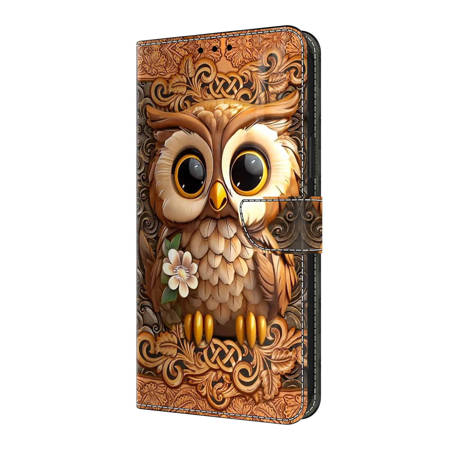 Premium 3D Magnetic Flip Wallet Leather Case