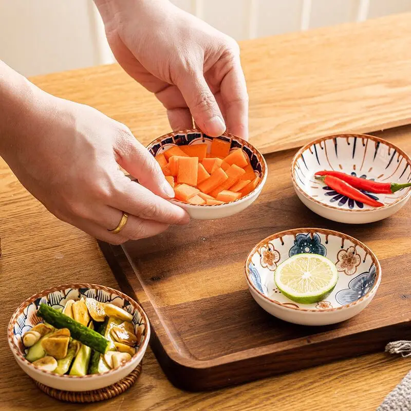 Lot De 2 Plats à Sauce Soja En Céramique Avec Plateau De Style Japonais