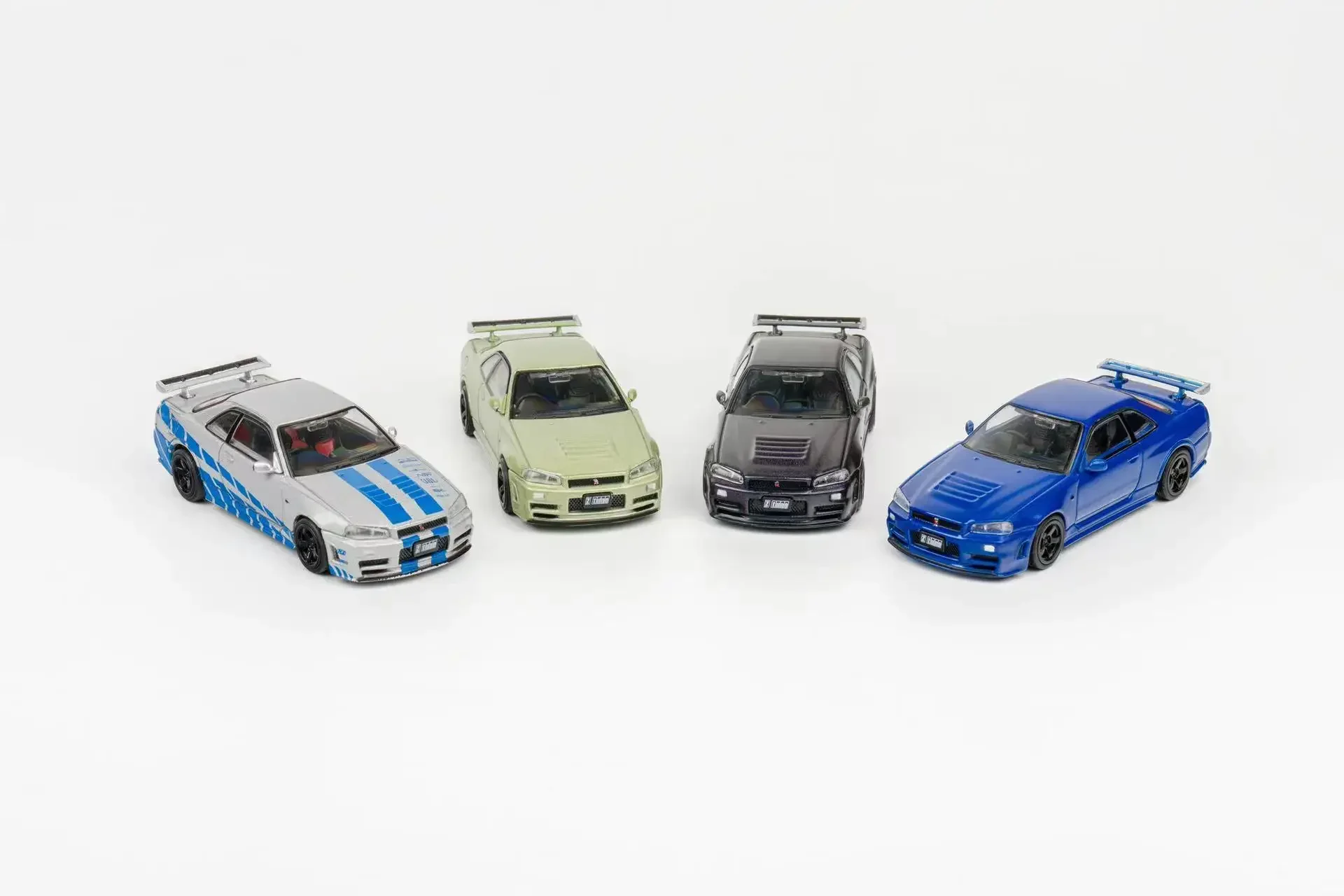 TOPART & DCT 1:64 R34 Z-TUNE Jade Green Blue SilverBlue Blue