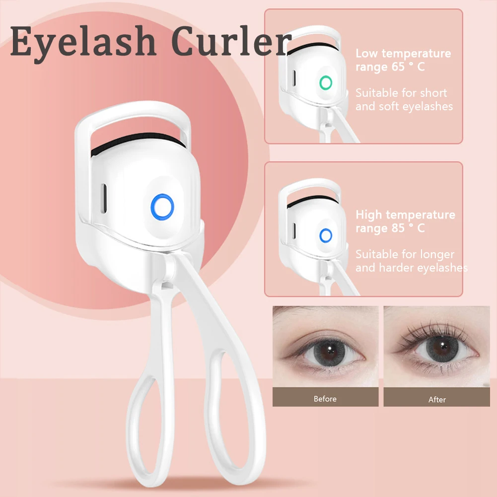 Electric Heated Eyelash Curler Eyelashes Curls Thermal Eyelash Curler USB Rechargeable Mini Long Lasting Makeup Tool Beauty Tool eyelash curler