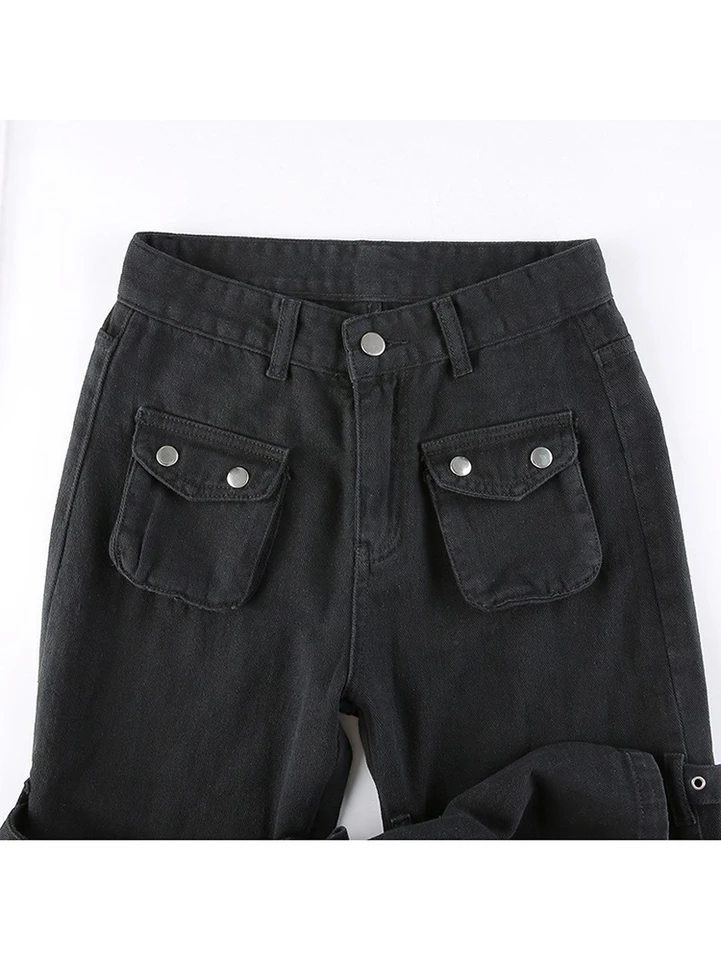 パンツ archive grunge baggy black denim pants Archive grunge