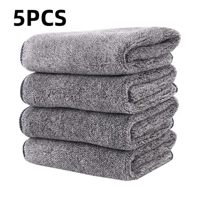 Microfiber Kitchen Towel Set Bamboo Fier Towels for Kitchen Napkin Soft Dish  Cloth Absorbent Cleaning Cloth Rags 2/4/5Pcs