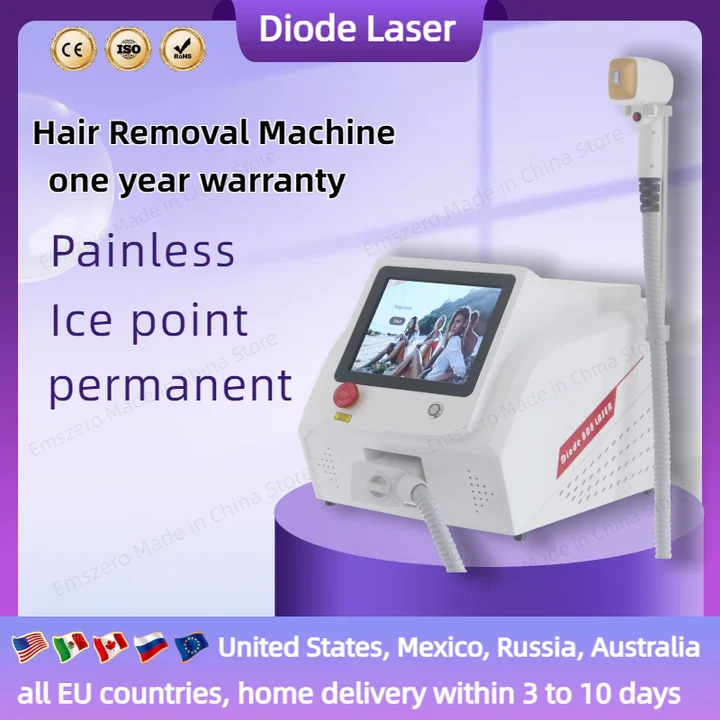4000W 808nm Diode Laser Hair Removal Device Alexandrite 3 Wavelength Ice Platinum Permanent Painless Cooling Epilator Machine 1