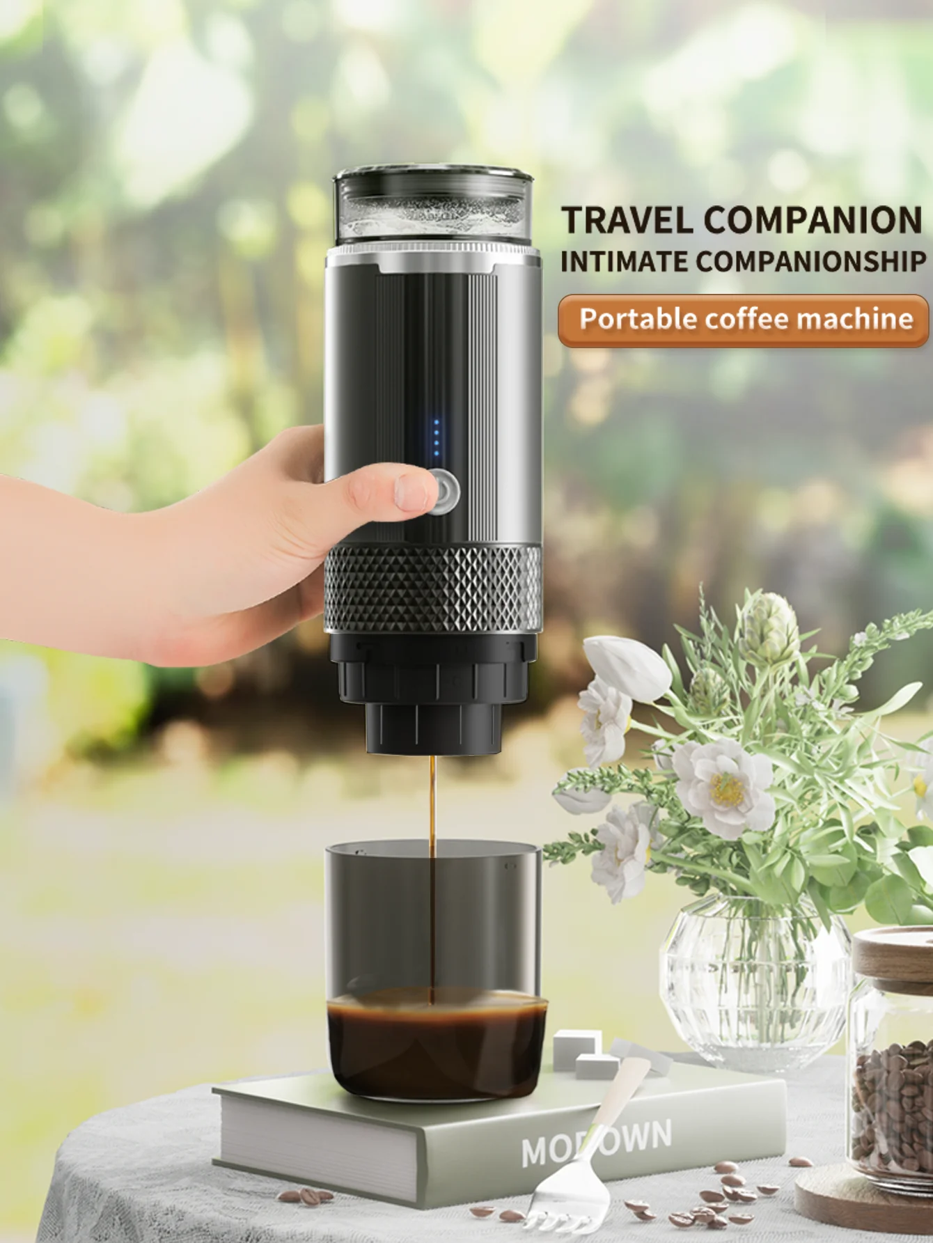 آلة قهوة متنقلة فاخرة ٢ في ١