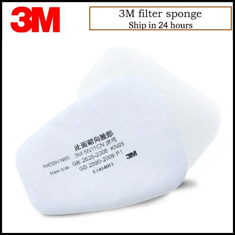 Gas Mask Dust Mask Respirator Filter Respirator Accessory 10pcs/Box 3M 5N11 Cotton Filters For 6200/7502/6800 Dust Gas Mask Painting Spraying Replaceable Filtering