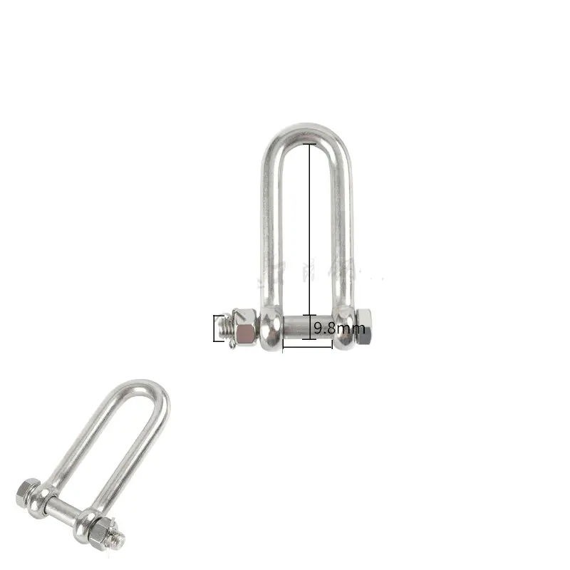 10 Grilli In Acciaio Inox 304 - Gancio A D Con Vite M6 Per Cavi, Nautica E Attrezzatura - Portata 220kg - Foto 3