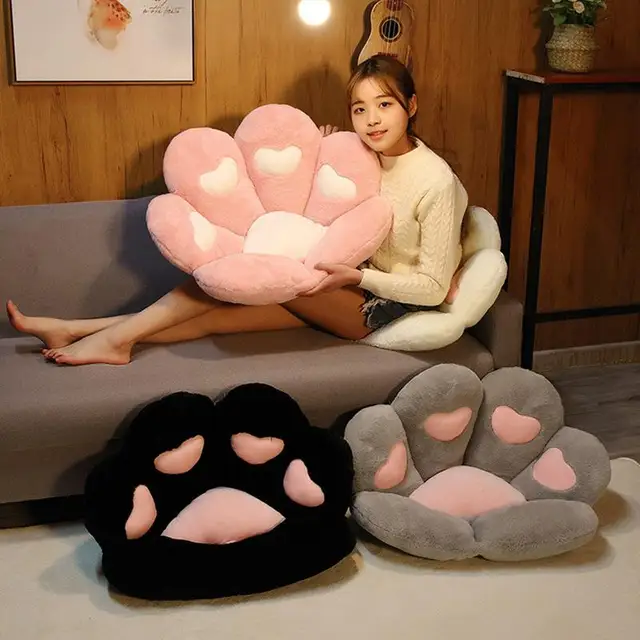 Macska Mancs Ülés Párnás Párna Iroda Szék Párnák 28X 24 Comfy Kawaii Alakú Játék Aranyos Üléspad - Image 2