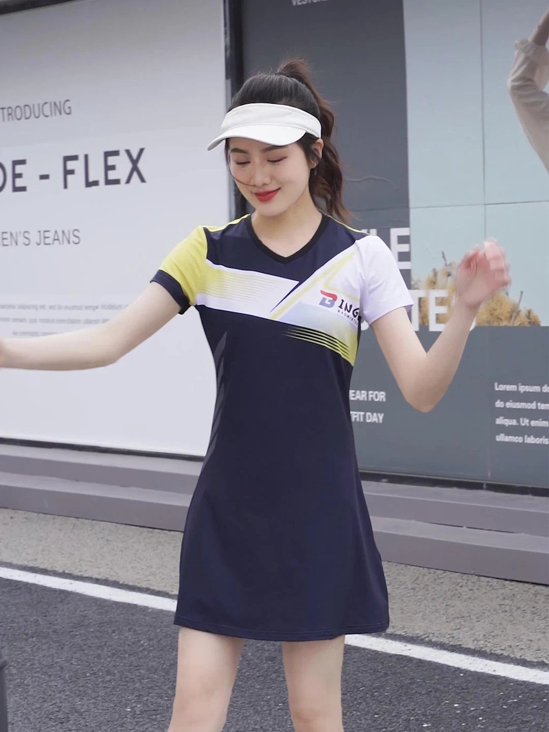 New Fashion Tennis Dress for Women Short Sleeve Outdoor Badminton Golf Clothes Quick Dry Breathable Gym Female Sportswear
