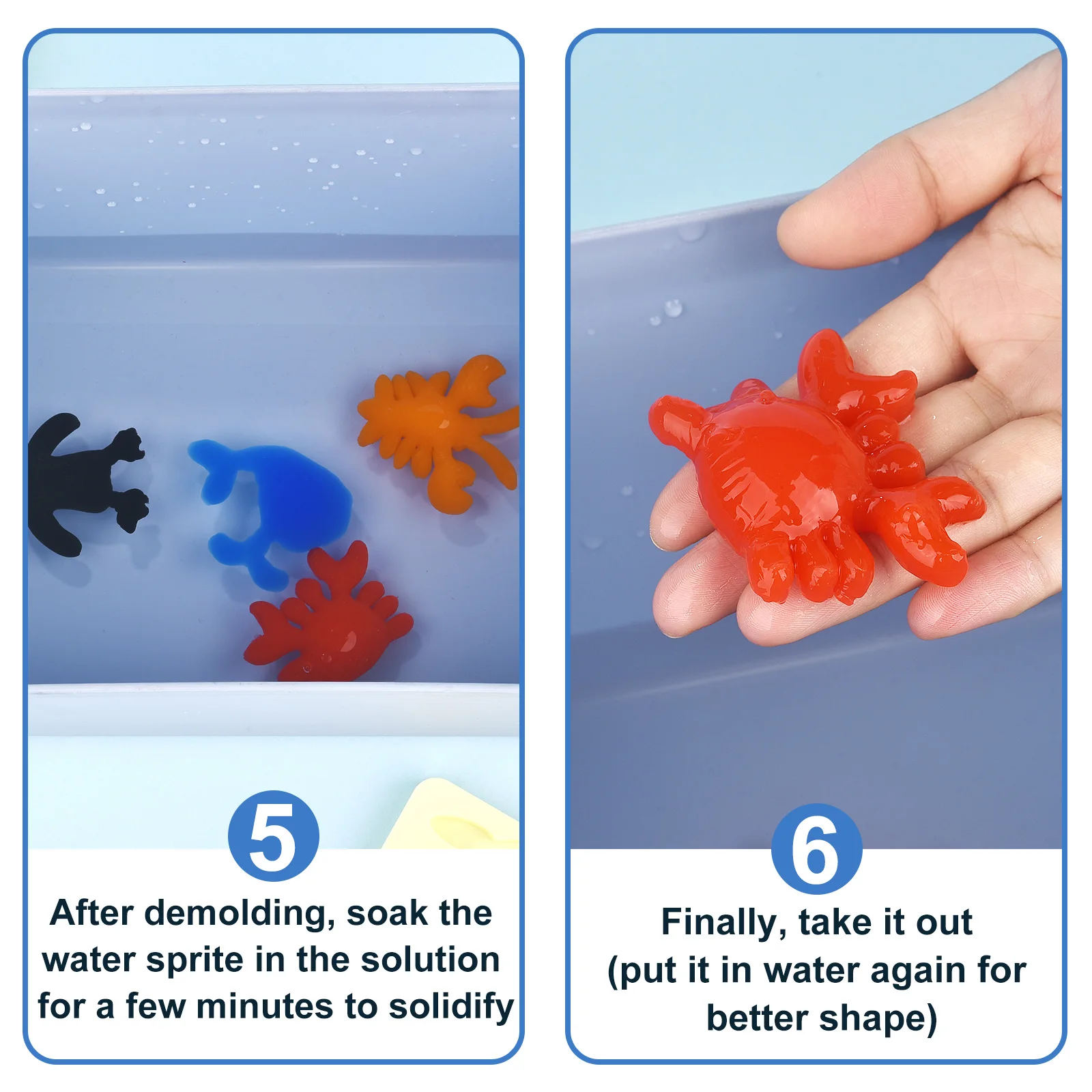 Handmade DIY Craft Painting Stickers Montessori Education Origami Magic Water Elves Kit Set Toys Children Gift Kids Craft Xmas
