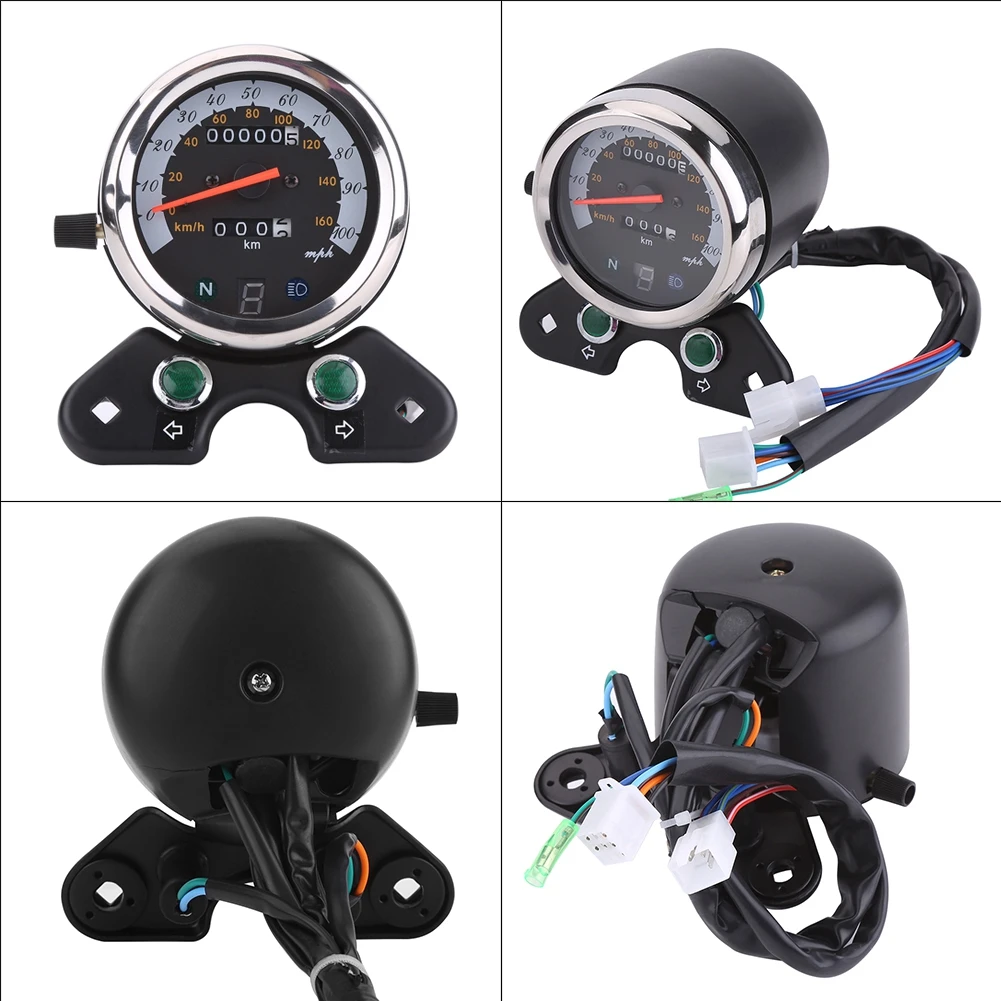 Universal Motorcycle Digital Speedometer & Odometer with Dual Display