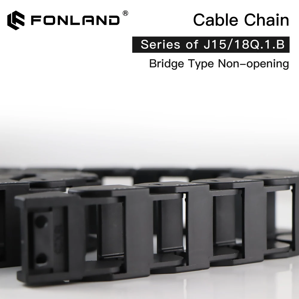 Fonland Cable Chains 15x20 15x30 18x25 18x37 mm Bridge Type Non-Opening Plastic Towline Transmission Drag Chain 1 meter/set plastic cable chain,cable carrier
