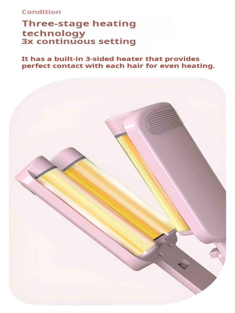 Bobo negative ion hair curler wet and dry Ushaped LCD electric curling iron hair iron egg roll