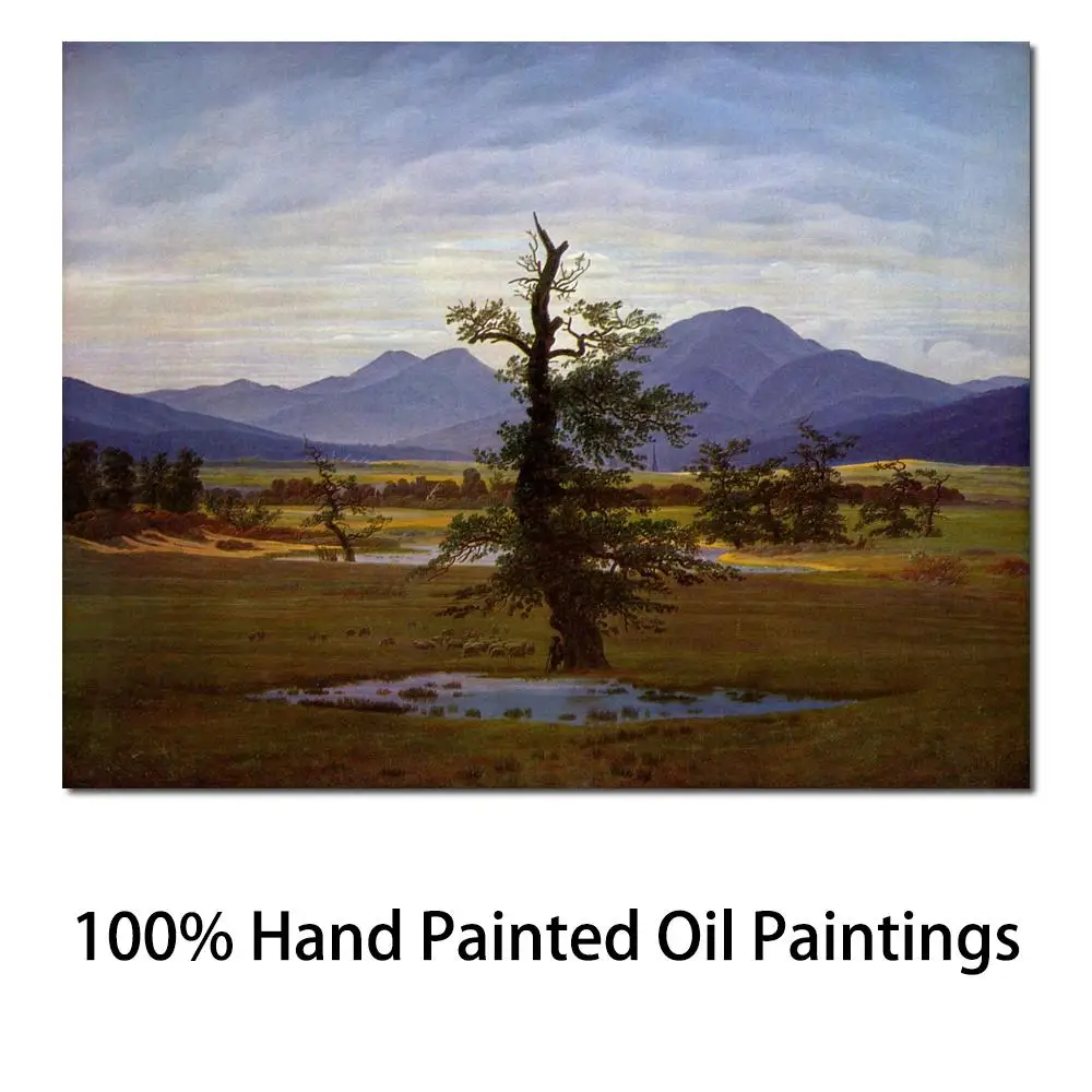 

Romanticism Paintings Lanscape Solitary Tree Caspar David Friedrich High Quality Handpainted