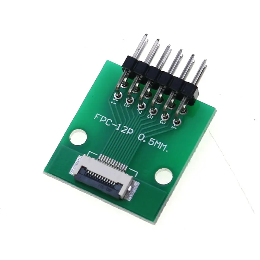 Versatile FPC/FFC Adapter Board with Double Row Straight Needle Connector – 0.5mm to 2.54mm Conversion, Multiple Pin Options Available
