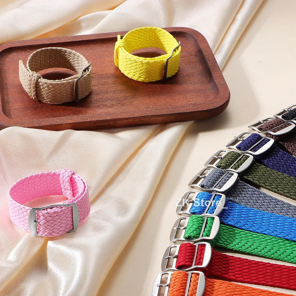 Versatile Nylon Perlon Weave Watch Strap – Fabric Woven Wristband Bracelet