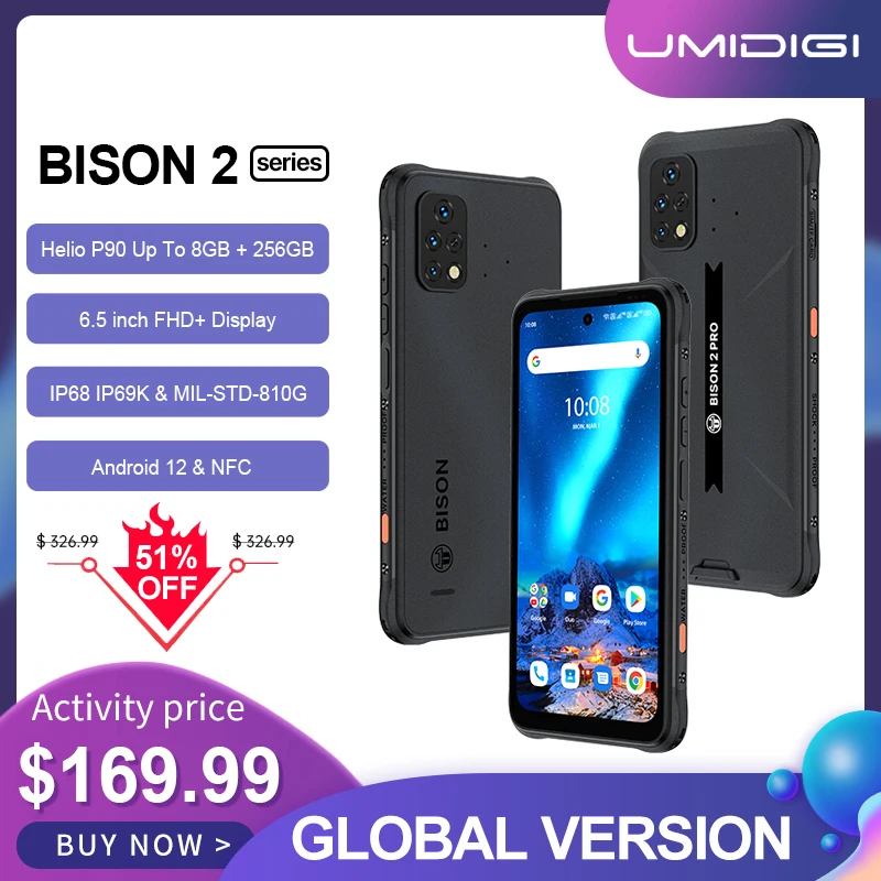 Umidigi Bison 2 Serie Robuuste Telefoon 128Gb 256Gb Android 12 ...