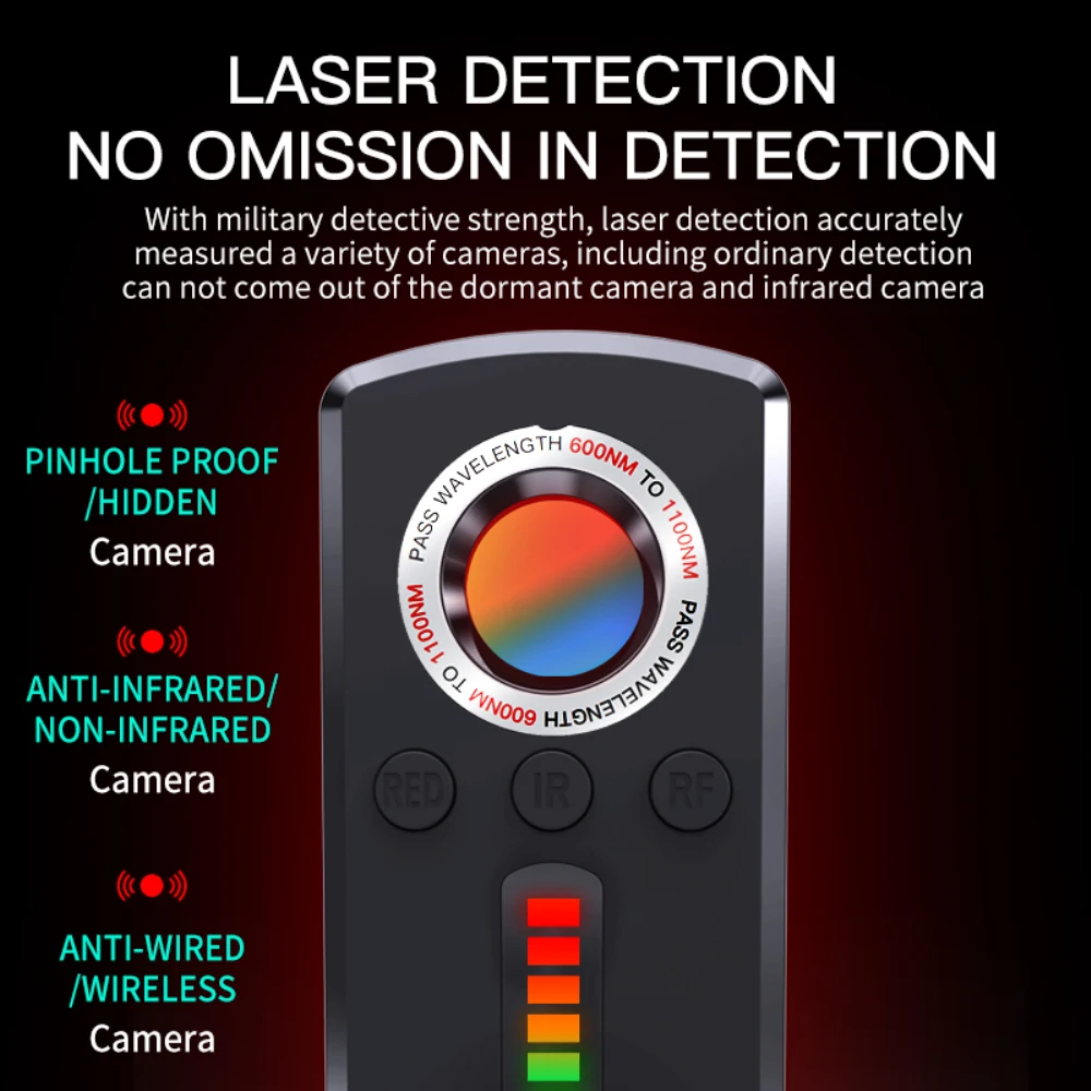 Anti-positioning Detector Anti Monitoring High Sensitivity Wireless Infrared Detector Anti-tracking Tool GPS Security Protection