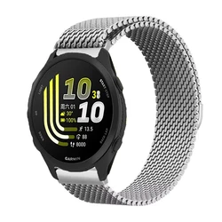 Elegant Metal Milanese Strap - Available in 18mm, 20mm, and 22mm Sizes - Forerunner 970 - 965 (Silver)