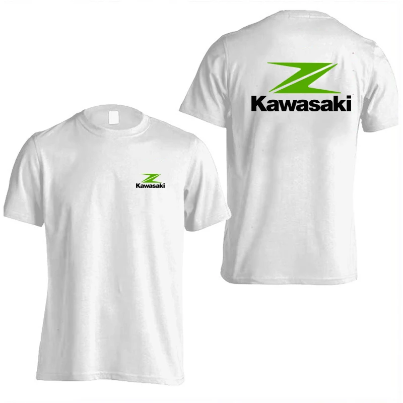 Camiseta de algodón puro con logo de motocicleta Kawasaki Z para