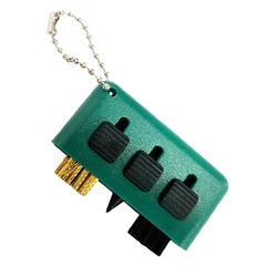 Compact 3-in-1 Golf Club Cleaning Brush and Pocket Carry Accessory (Green)