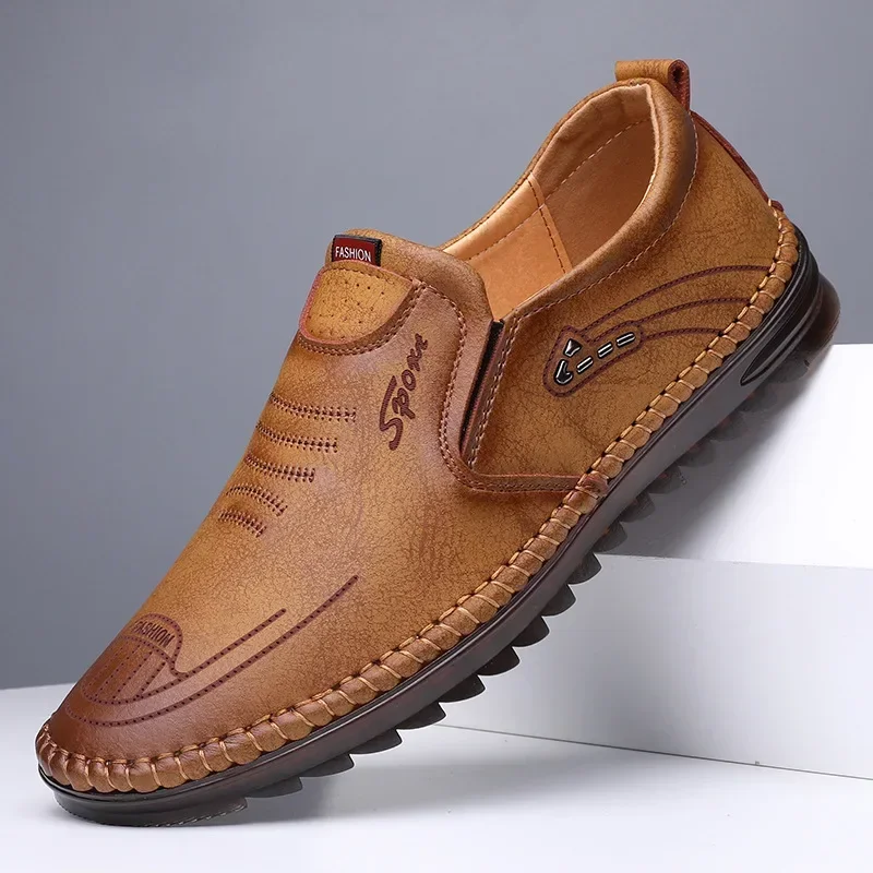 Brown leather shoes