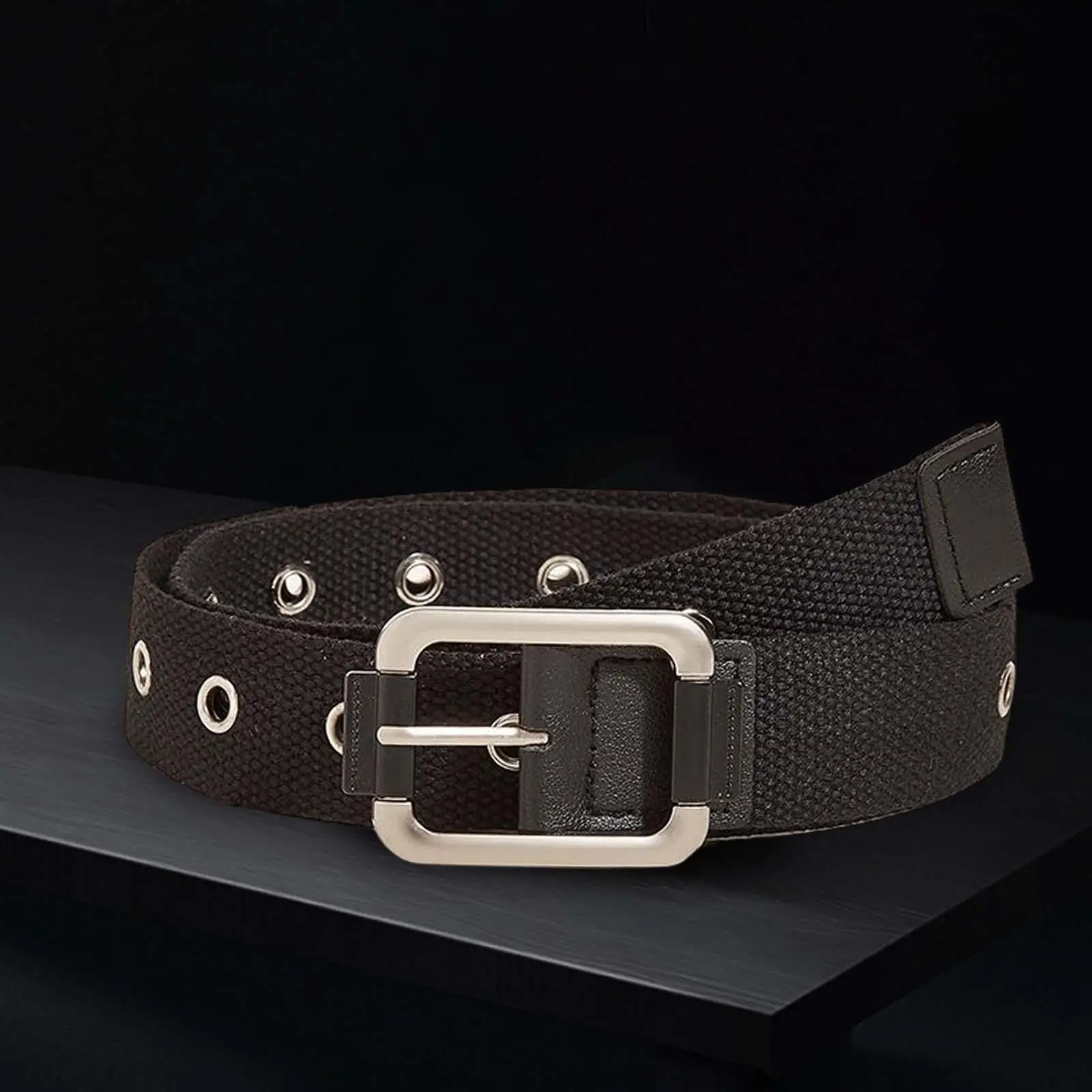 Unisex Waist Belt Single Row Hole Versatile Buckle Belt for Work Pants