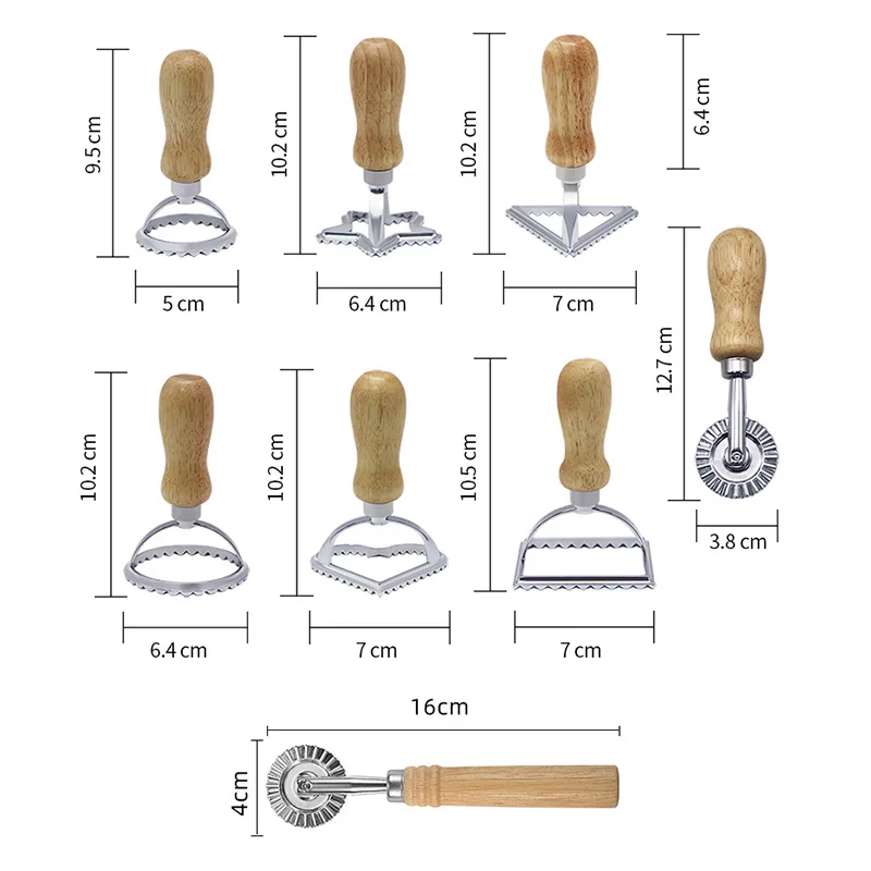 Description Picture 4 of itemRavioli Cutter Set Pasta Press Kit Ravioli Maker Mold Stamp Pastry Cake Mold Household Pancake Cutter Wheel Knife Baking Tool