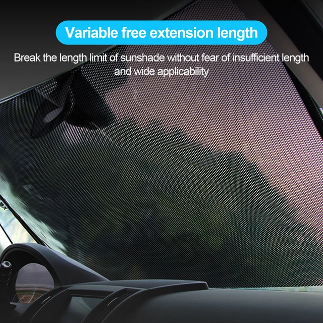 Pare-soleil rétractable pour fenêtre de voiture, rideau en PVC, pare-soleil  avant - AliExpress