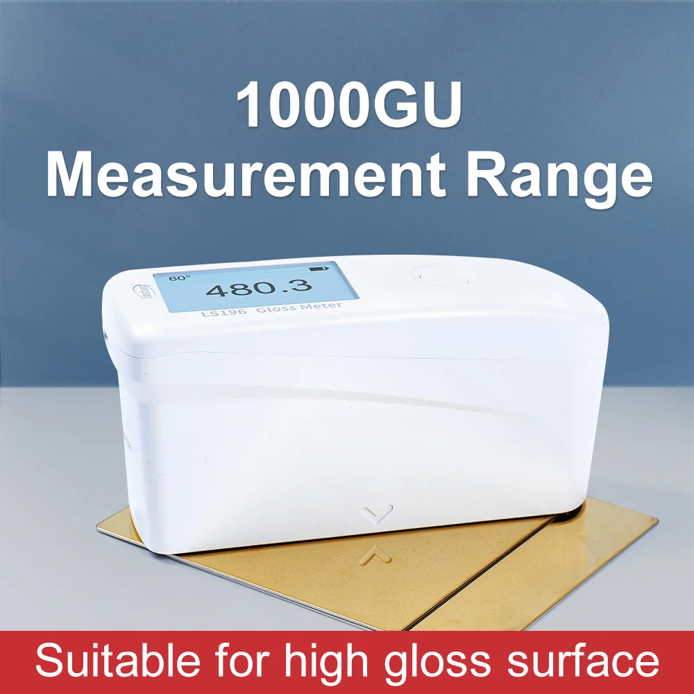 Gloss Meter 60 Degree Glossmeter Surface Glossiness Measurement Device Metal Gloss Tester for Paint Ink Ceramic Marble LS196