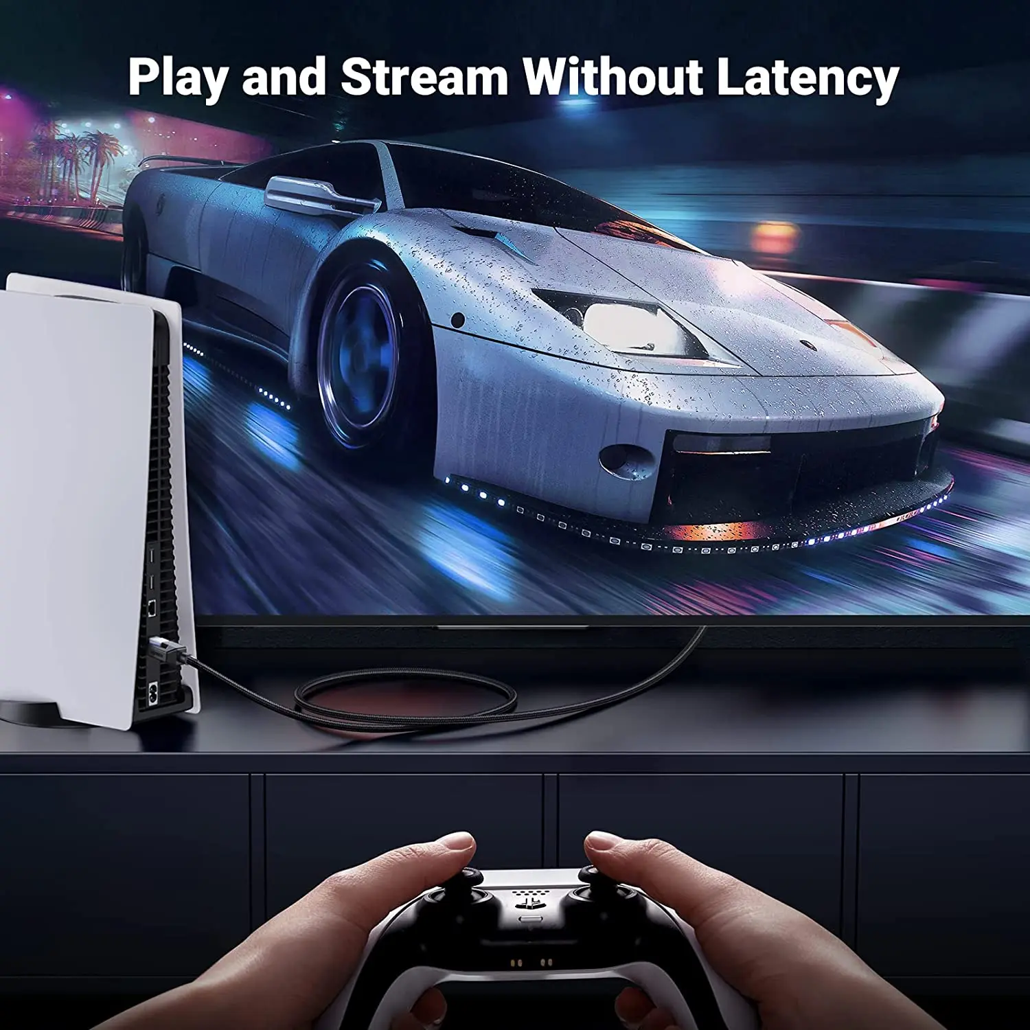 UGREEN Cat 8 이더넷 케이블 고속 브레이디드 40Gbps 2000Mhz 네트워크 코드 Cat8 RJ45 차폐형 실내용 헤비듀티 LAN 케이블