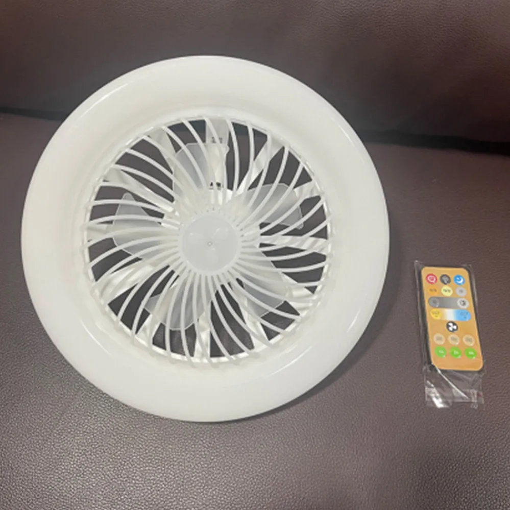 2 In 1 Ceiling Fan Lamps 3 Speeds Adjustable E27 Base Infinitely Dimmable for Living Room Bedroom Study LED lighting Light