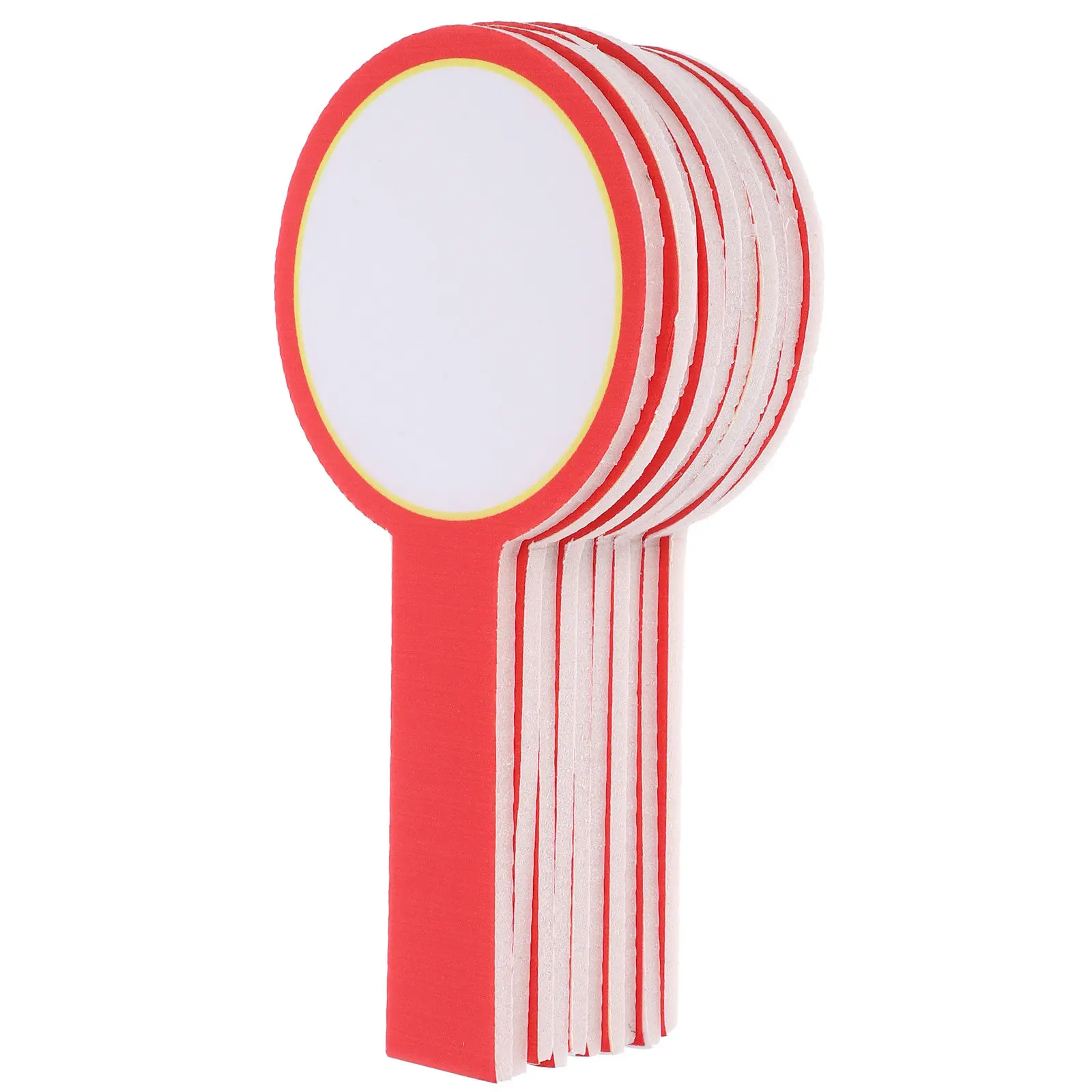 10Pcs 휴대용 점수판 쓰기 가능 건식 지우기 답변 패들 퀴즈 게임용 빈 점수판 교실 사용 핸드 보드