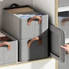 1Ppcs Clothes organizer, foldable household drawer-style clothing wardrobe layered storage box, portable fabric cationic storage 1