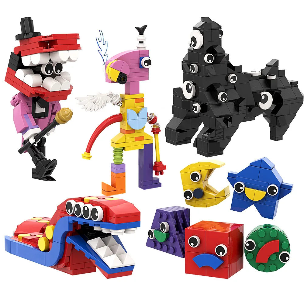 THE AMAZING DIGITAL CIRCUS Animated Movies Character Building Blocks Assembly Toy Room Decoration Ornaments Collection Gifts