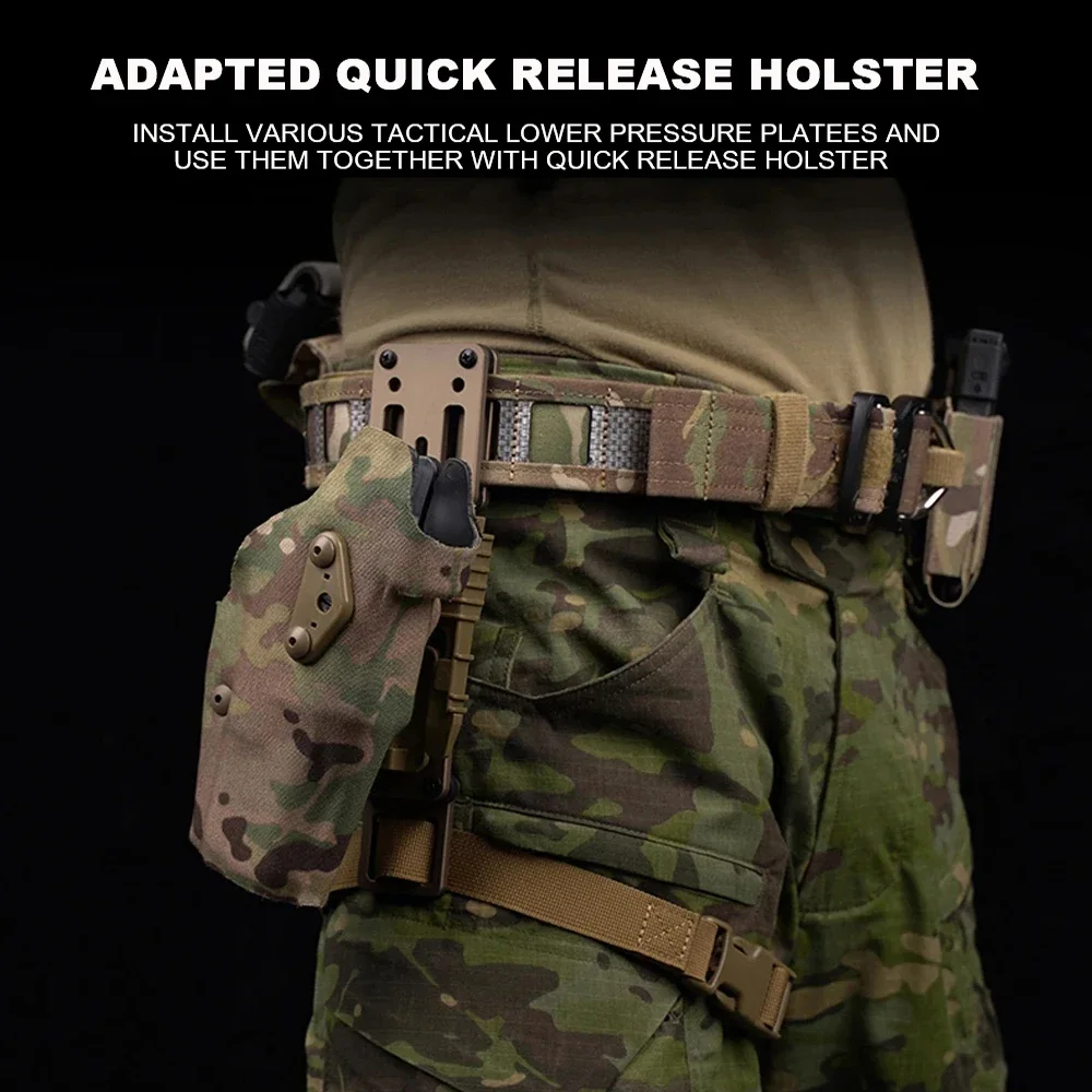 Tactical 1.8 Inch Special Combat Belt MOLLE Quick Release Buckle for Military Hunting Airsoft Magazine Pouch 3 in 1 Men's Belts