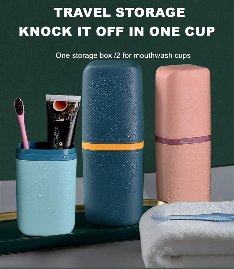 Portable Toothbrush And Toothpaste Travel Case For Camping_voghion.com