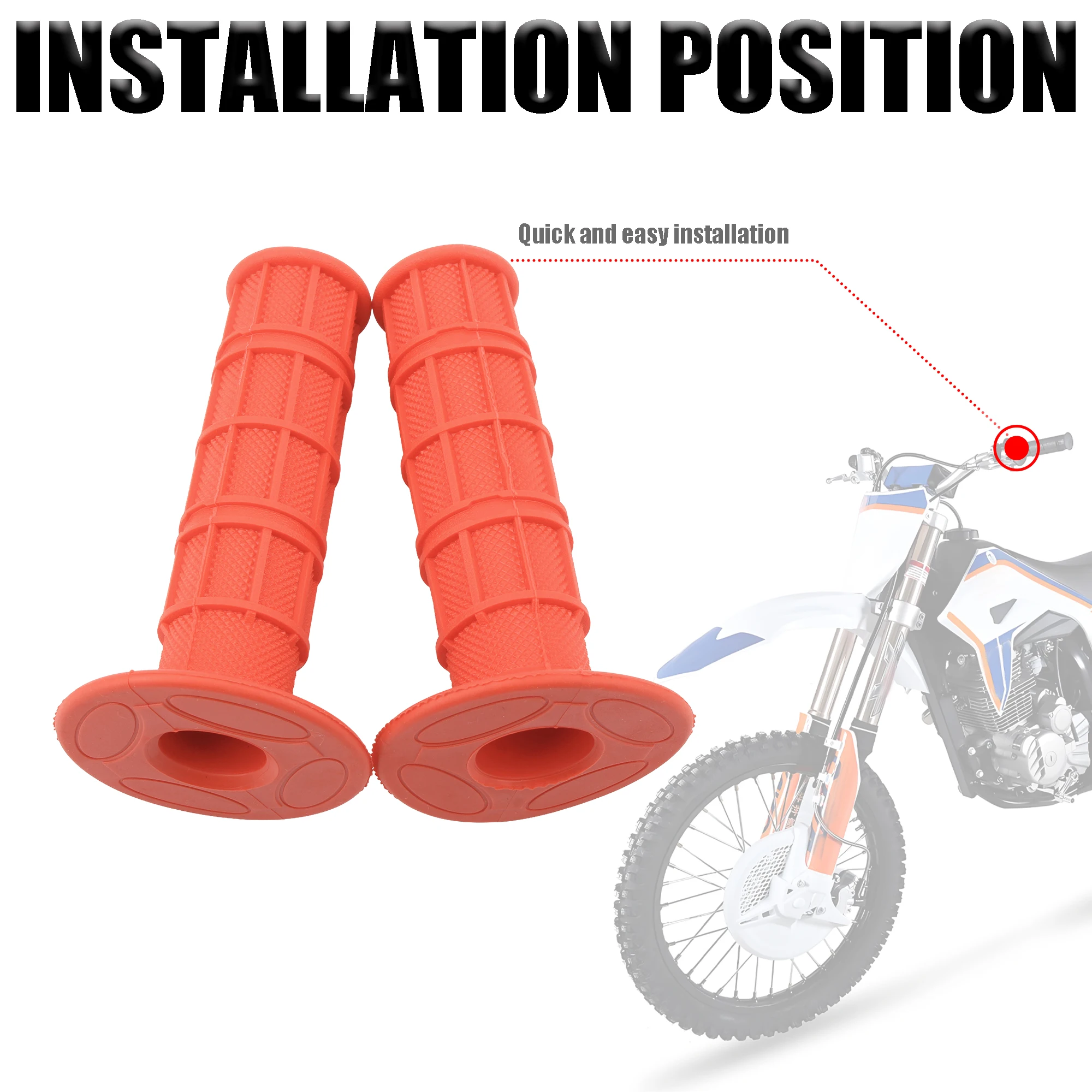 Vibrant Universal Motorcycle Handlebar Grips - 7/8 22mm Dirt Bike Accessories
