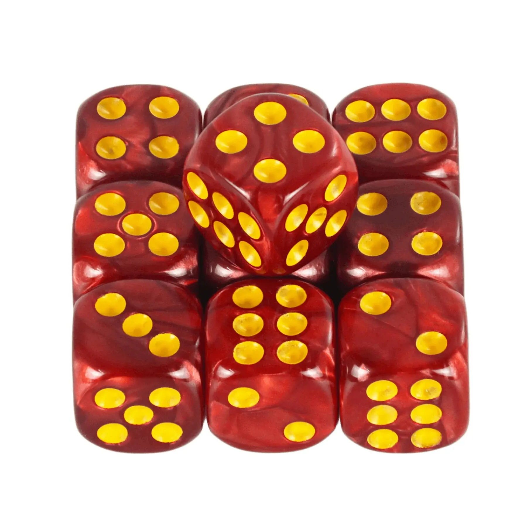 Round Dot D6 Dice Set for Table Board Gaming 12mm Mixed Color Pack of 10