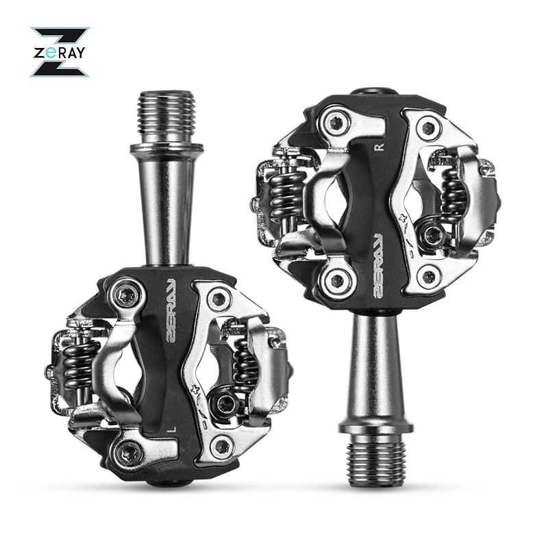 

ZERAY MTB Self-locking Pedals Bike Ultra-light Aluminum Alloy Sealed Bearing Clipless Pedal SPD CR-MO Cycling Parts Accessories