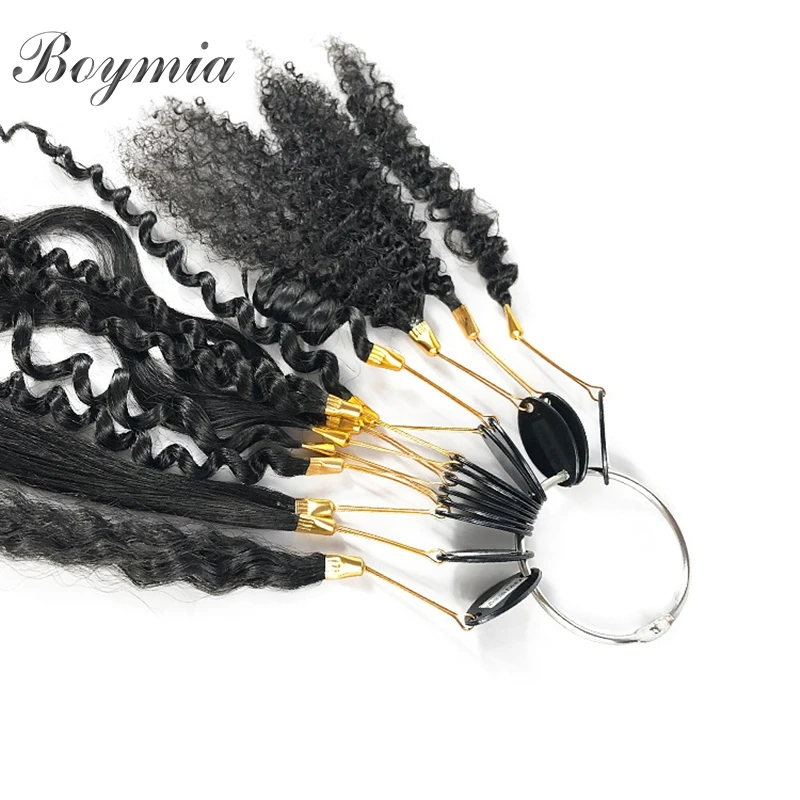 Boymia Natural Human Hair Texture Chart 13 Tips Kinky Curly Yaki Straight Body Wave Loose Wave Afro Kinky Curly Salon Wavy Rings