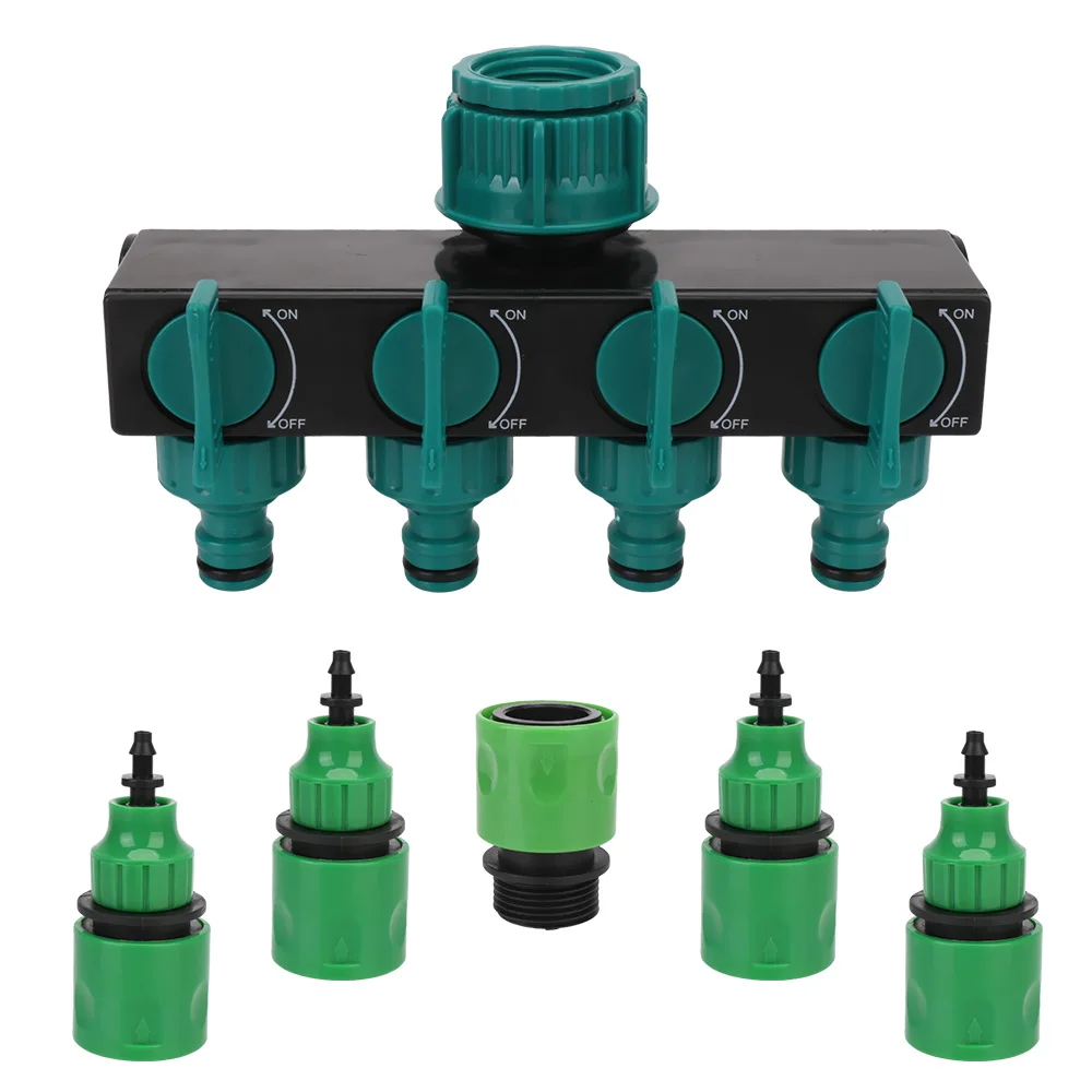 

Water Hose Connectors For Outdoor Tap Faucet Hose Splitters Irrigation Adapter 4-way Garden Water Connectors