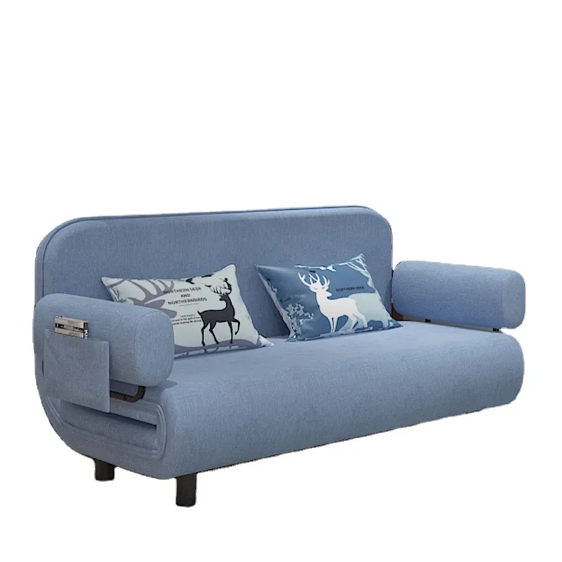 Description Picture 2 of itemFolding Sofa Bed Dual-use Fabric Sofa Living Room Small Apartment Rental Room Single and Double Lazy Sofa Nap Bed
