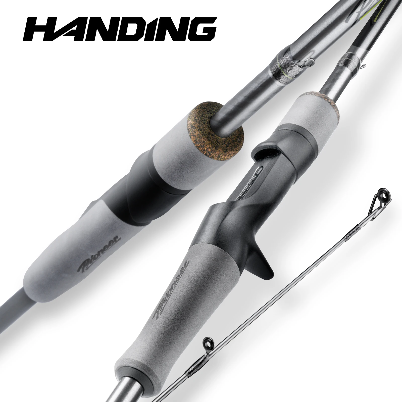 HANDING Pioneer Canna Da Pesca Versatile In Carbonio 24T, Spinning E Casting, Potenza Media, Azione Rapida, Manico EVA - 4