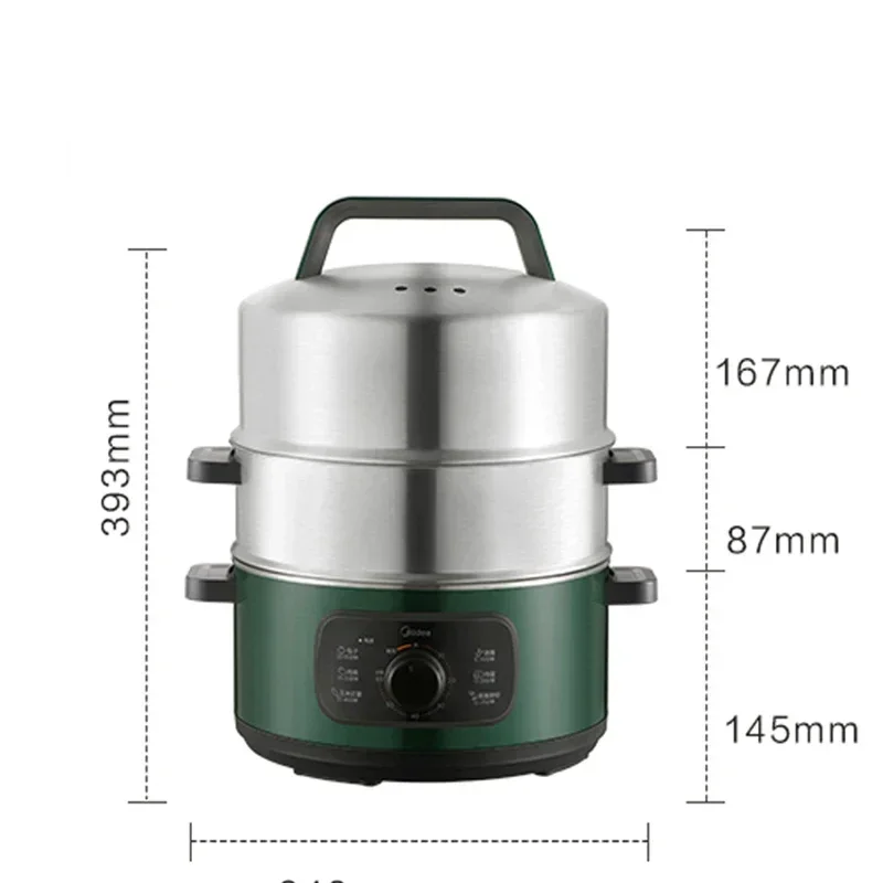 New 1500W Electric Food Steamer Small Three-layer Automatic Multi-steamer Large-capacity Steamed Bun Steamed Vegetable Artifact