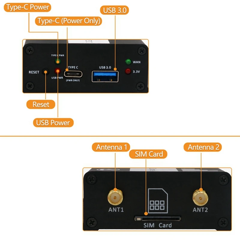 SIM 카드 슬롯이 있는 무선 카드 변환기, SIM 마이크로 SIM 나노 SIM 모듈, M.2 에서 USB 3.0 어댑터, 3G, 4G, 5G, 1 세트