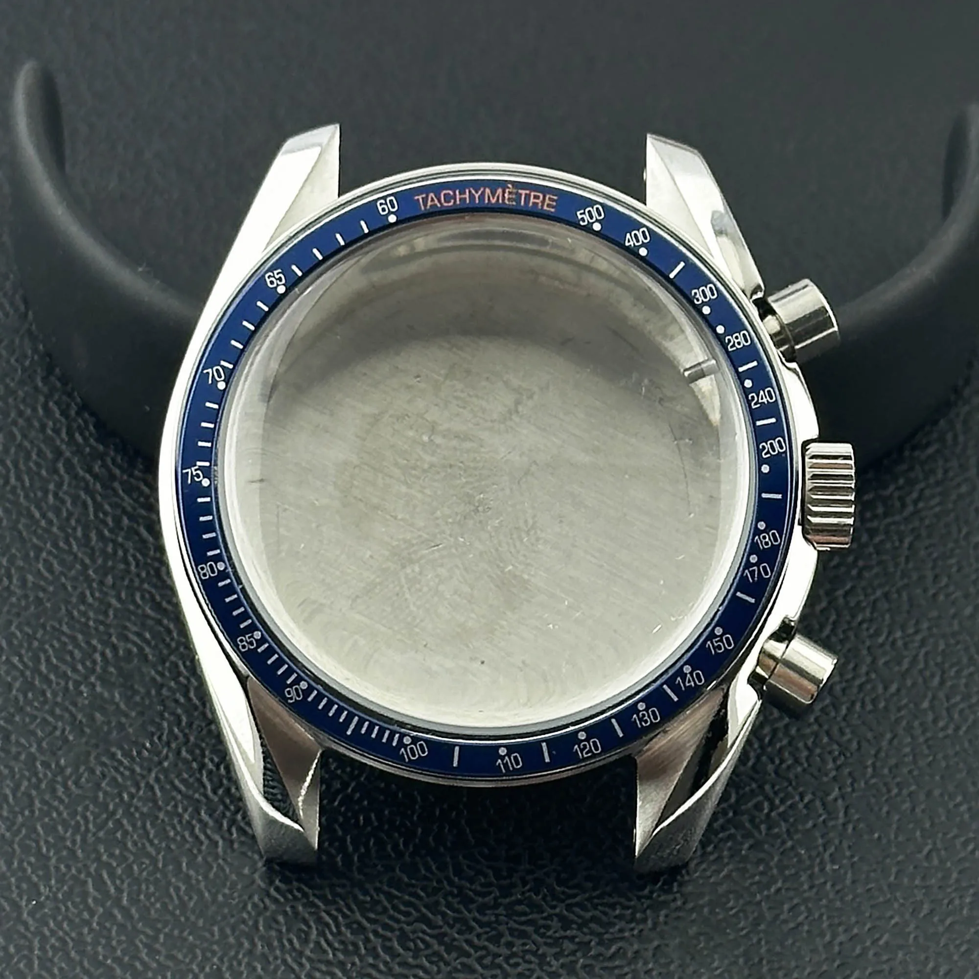 Watch Accessories 39.7mm Men's Stainless Steel Shell Moon Back Cover Shell fits VK63 Movement 20mm Strap