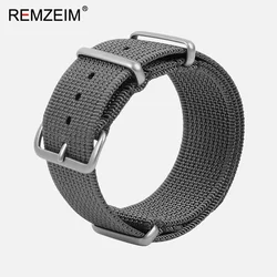Premium Nylon Watch Strap in Brown, Green, and Black - Military - Inspired Casual Sport Bracelet Replacement - 22mm (Grey)